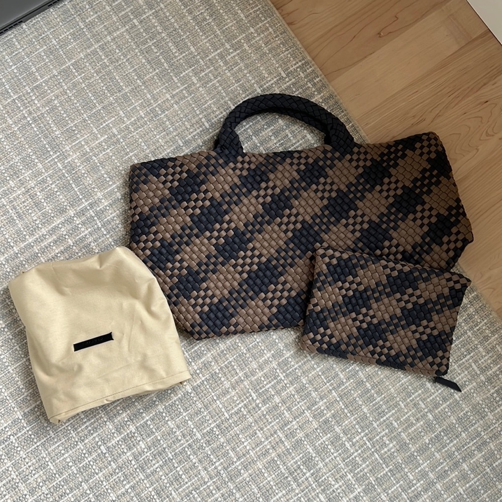 Naghedi St. Barths Tote - Large Plaid Dune